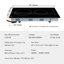 VEVOR 20" Black Electric 2 Burner Cooktop with Dual Size Power Burner