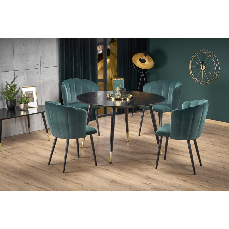 Ain Round Metal Base Dining Table