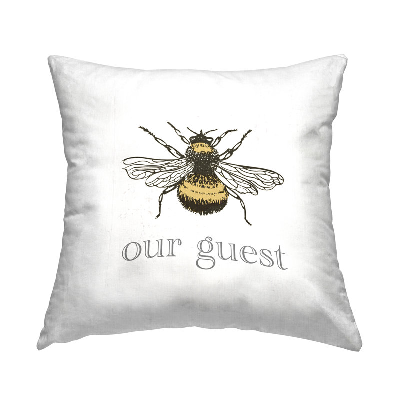 Coussin décoratif «Bee Our Invité Bumble» par Lil 'Rue