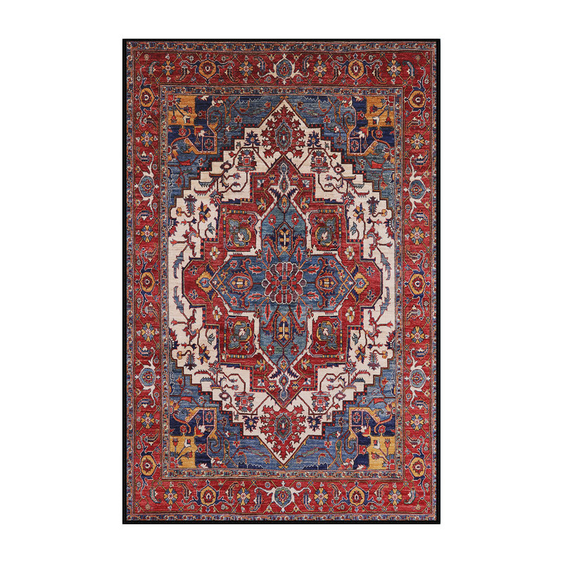 Tapis oriental bleu / rouge Foscot, Rectangle 2 pi x 4 pi