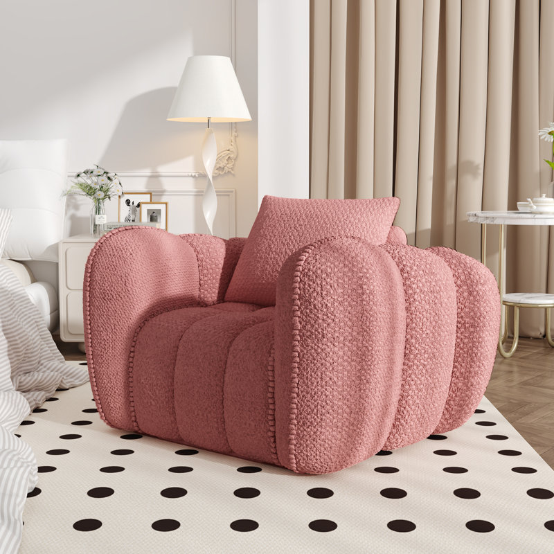 Fauteuil à billes surdimensionné simple Pumpkin Design, Rose