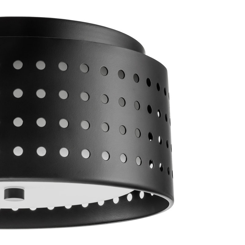 Plafonnier encastré cylindrique 12 po, Noir mat