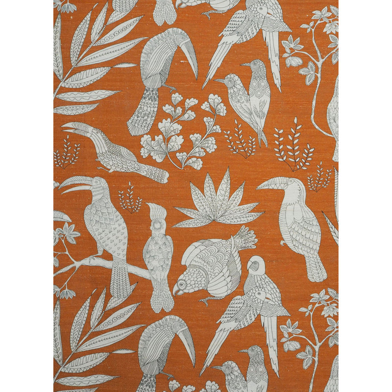 Festival Bird Fabric, Arancia