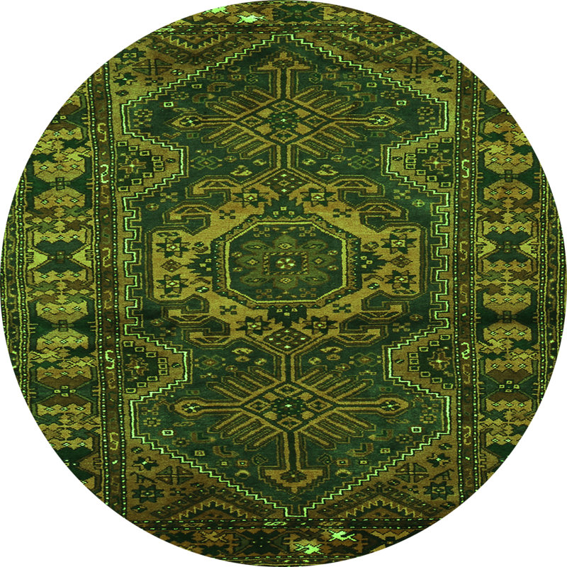 Chenille Oriental Indoor Rug, Square 5'