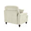 Avec 1 coussin, chenille blanche beige - jupes détachables pour canapé Cloud pour deux looks, segmenté doux et de soutien, rembourrage à haute densité, pieds incurvés, chenille filetée argentée, multi configurable
