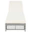 Chaise longue de piscine près de la piscine, avec 5 coussins et roues pour la cour, le jardin (gris et beige, chaise de patio-1351500236-1351500237