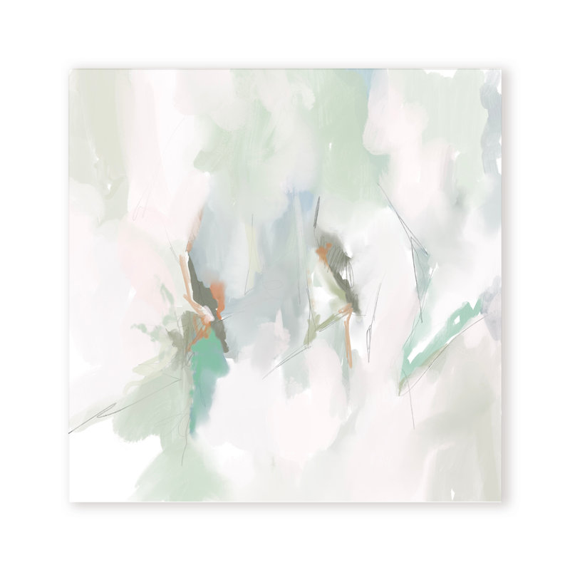 Abstract Coastal Bloom, 16" H x 16" W x 1.5" D, Wrapped Canvas, Does Not Apply