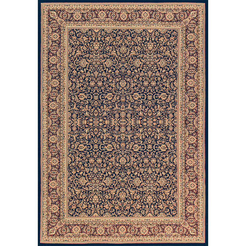 Tapis bleu marine/brun persane Atterbury, Rectangle 9 pi 2 po x 12 pi 10 po