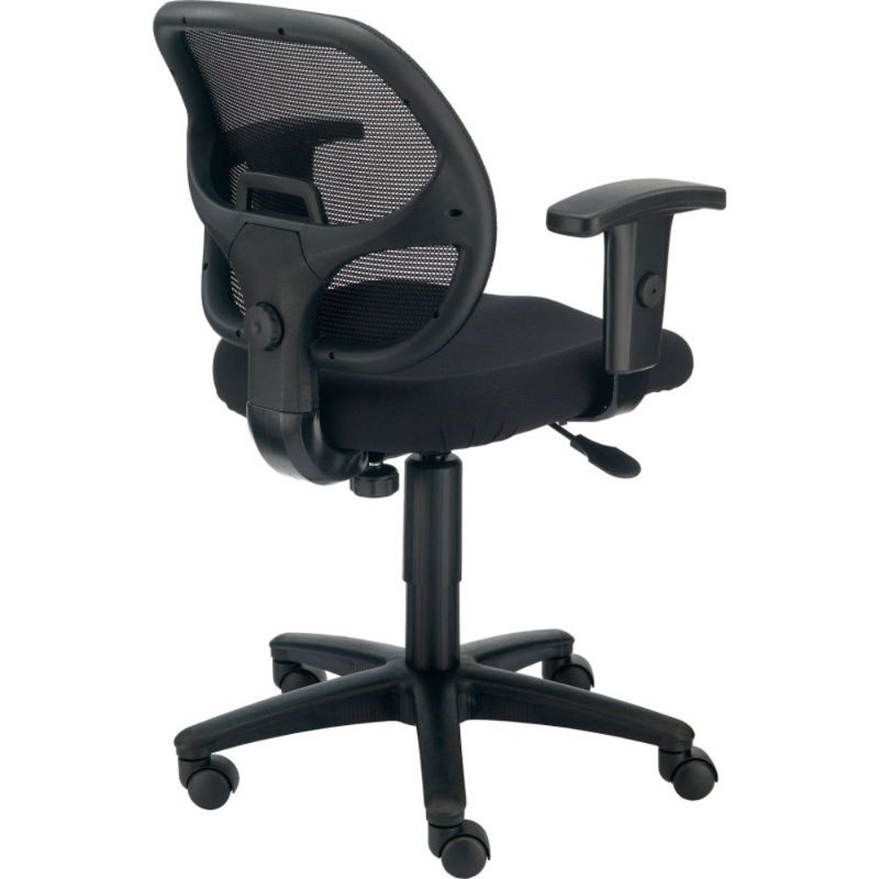 Black Mesh Back Task Chair with Adjustable Arms