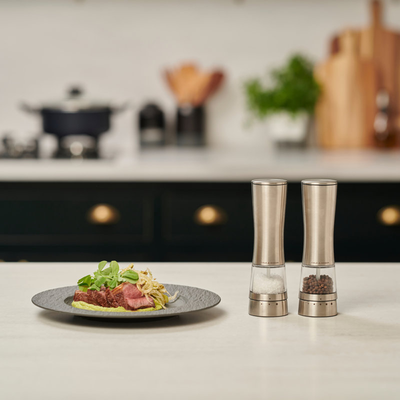 Cole & Mason Derwent Electric Salt and Pepper Grinder Set 7.5"