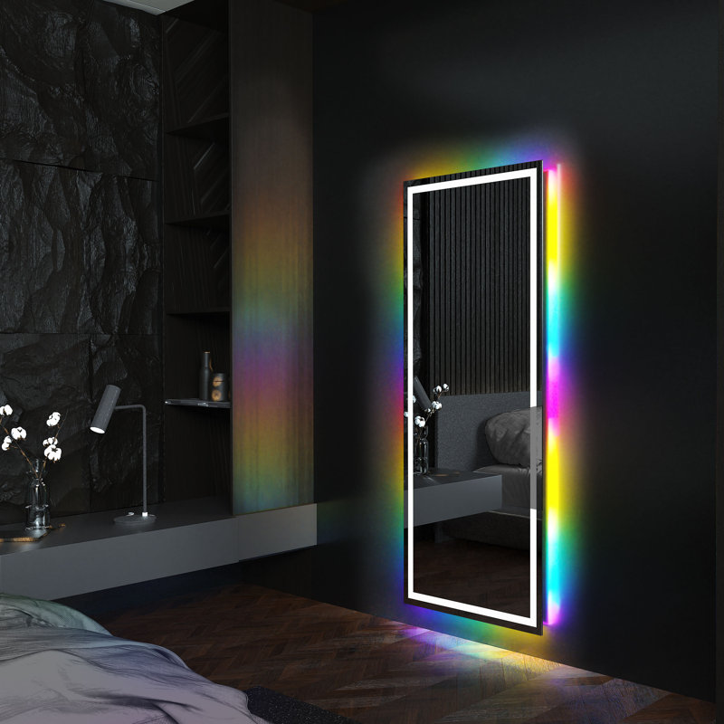 Consuegra Metal Bluetooth Rectangle Floor Mirror