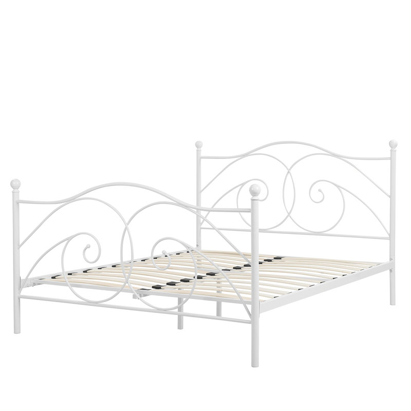 Lynx Metal Bed, White, Super King (6')
