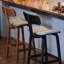 Tee Upholstered Stool with Solid Wood Frame-642456636