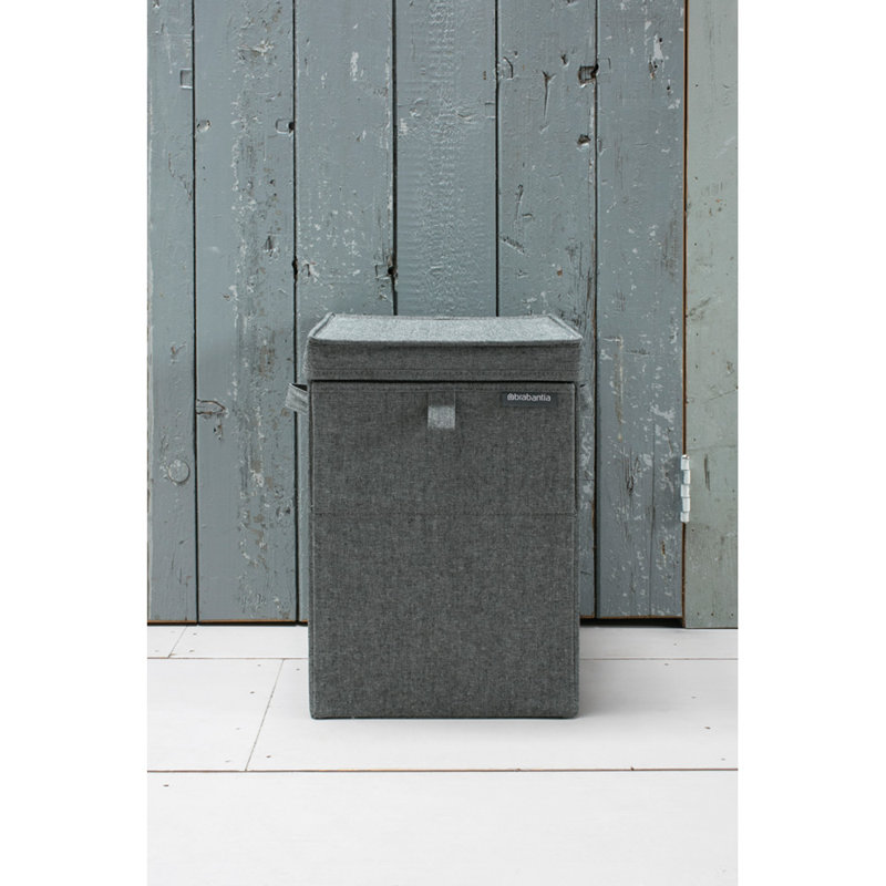 Brabantia Stackable Laundry Hamper 9.2 Gallon, Pepper Black