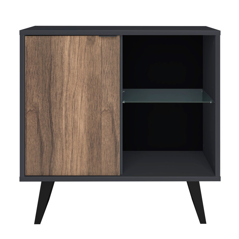 Khyli Accent Cabinet, Black, 32" H x 32" W x 15" D