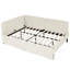 Structure de lit double tapissier pleine grandeur avec 2 tiroirs de rangement, velours beige réglable pour un confort de chambre à coucher moderne-421799205-421799206
