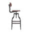 Hiliritas Swivel Adjustable Height Counter Stool with Metal Frame-17259533