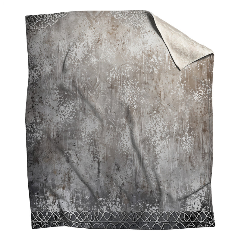 Silver Abstract Texture Blankets, 60in W x 80in H