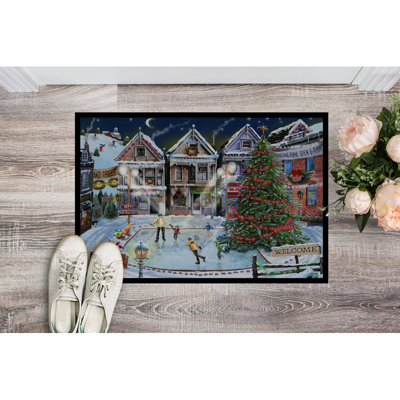 Keilson Non-Slip Christmas Outdoor Doormat, Rectangle 2' x 3'
