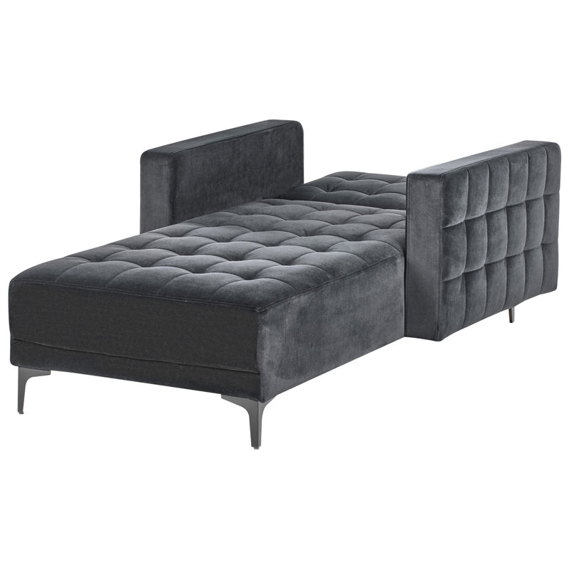 Chmura Velvet Chaise Lounge, Black