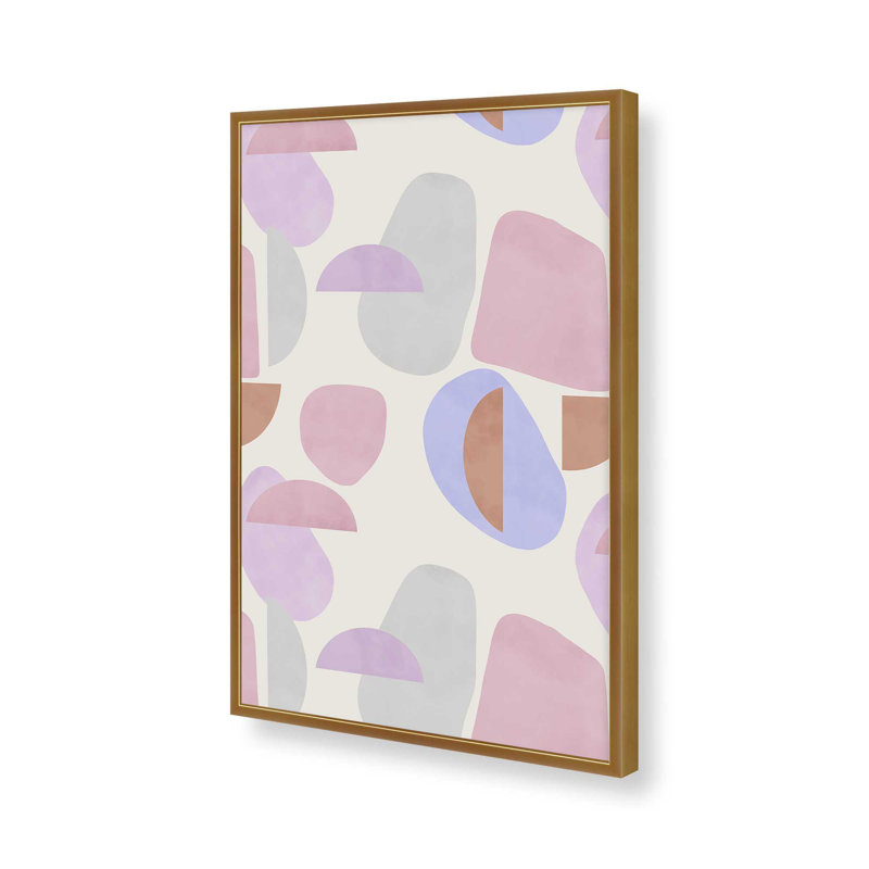 «Geometric Shapes 78G» par Garima Dhawan, reproduction d'art, H 18 po x l 12 po, Doré