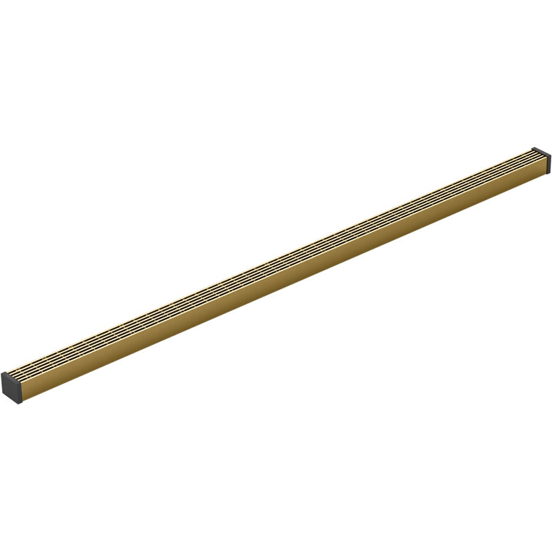 Linear Grid Shower Drain, Vibrant Brushed Moderne Brass