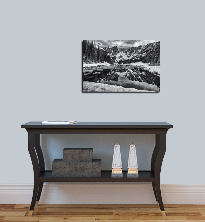 «Dream Lake Morning» par Darren White, art mural sur toile, H 26 po x l 40 po x P 1,25 po