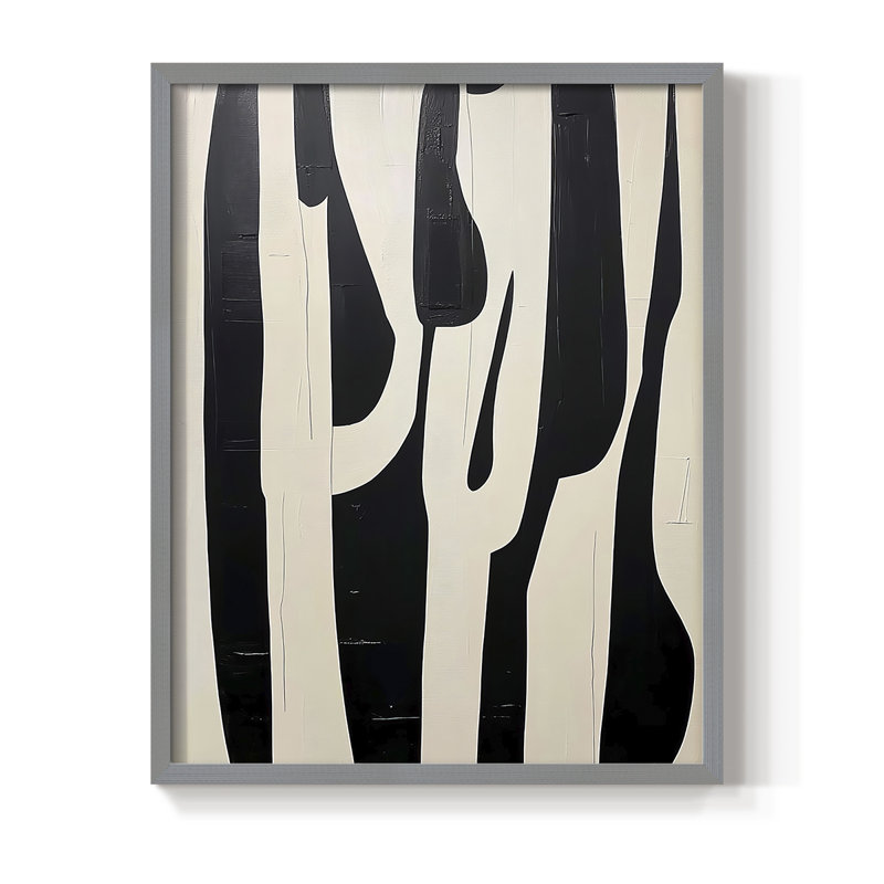 "ABSTRACT Series DCL XXXIX" par J Paul, Gris, H 11 po x l 9 po