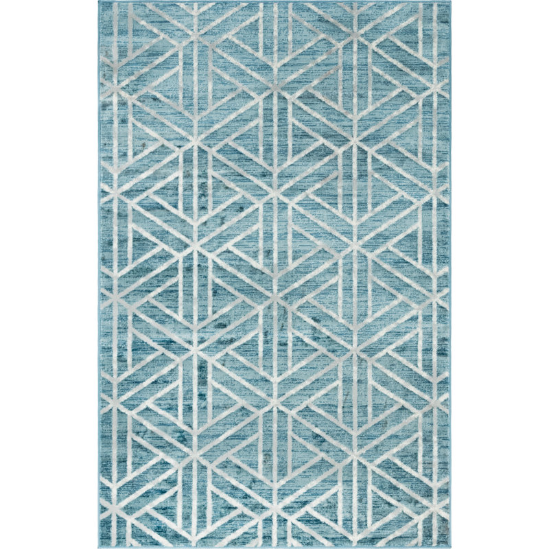 Nucla Geometric Indoor Rug, Rectangle 5'1" x 8'