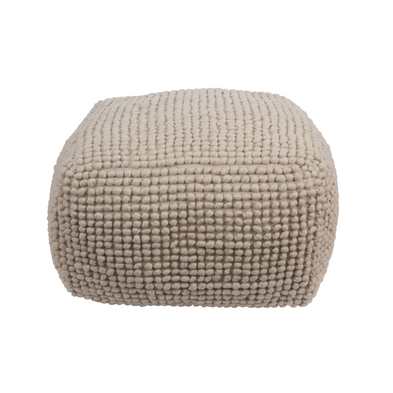 Pouf en laine New Zealand, Laine naturelle