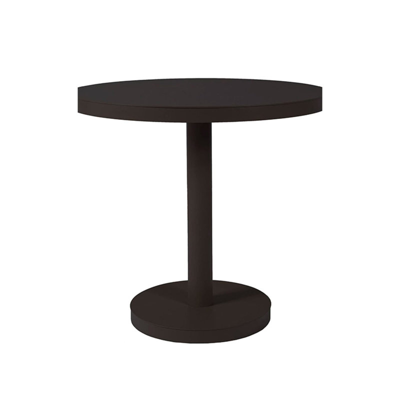 Barcino Outdoor Round Dining Table, Black