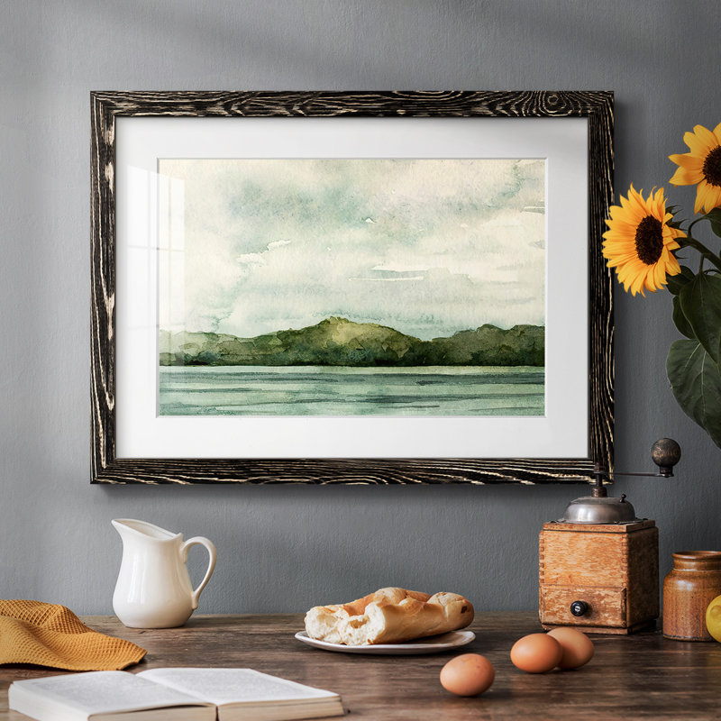 Riverside II, reproduction d'art encadrée, H 26 po x l 38 po x P 1,5 po, Noir