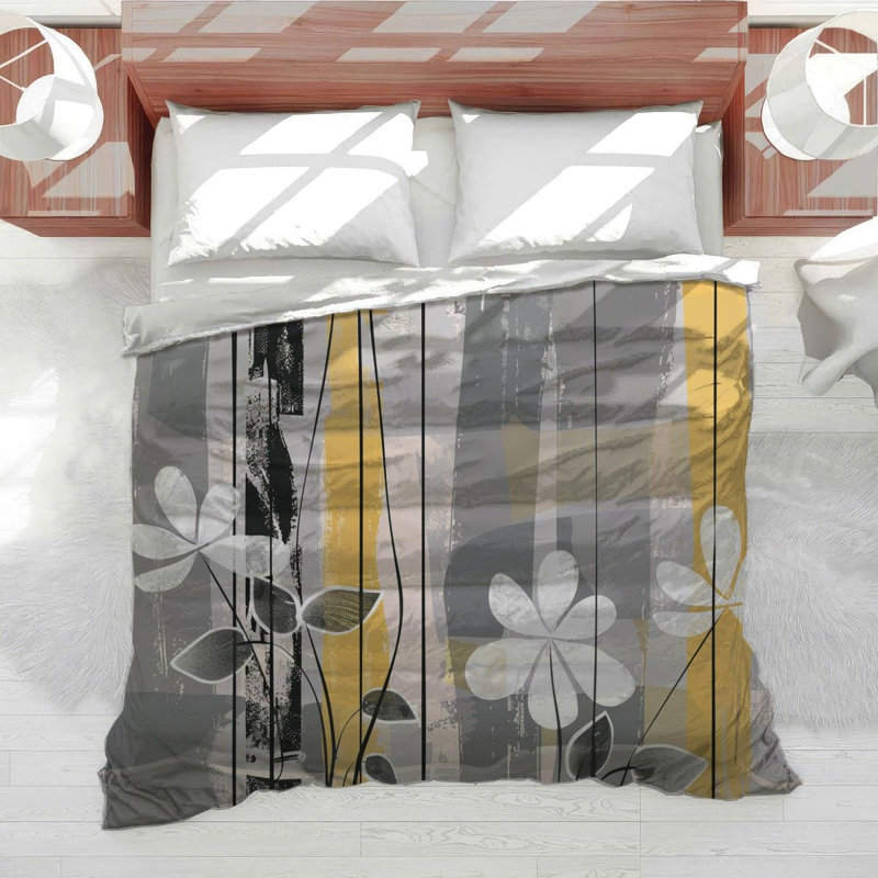 Botanical Lines Cool Bedding, King Duvet Cover