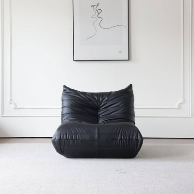 Abbie Lazy Sofa Leather Sofa Bean Bag Chair Compression Floor Sofa for Living Room