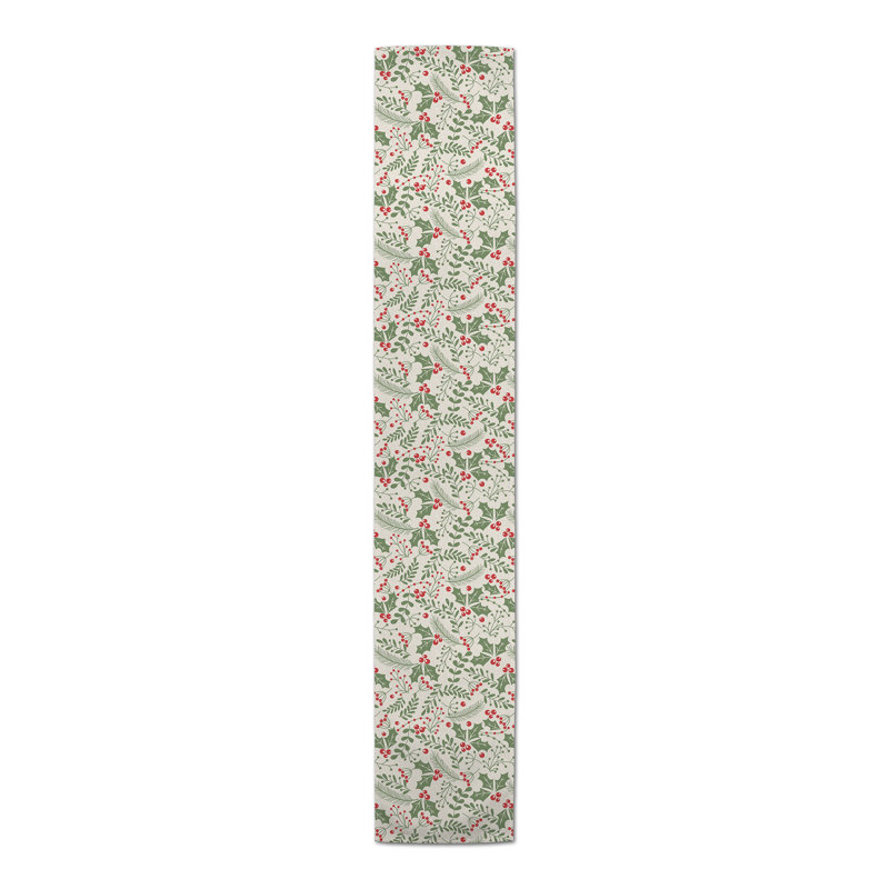 Dayu Floral Christmas Table Runner, 90" x 16"