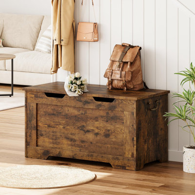 Banc de rangement en bois manufacturé Arelle