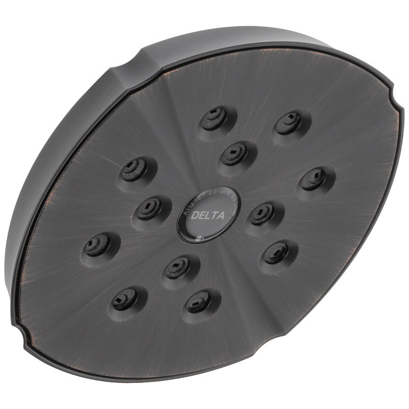 Universal Showering Components Full Low Flow Shower Head with H2Okinetic Technology, Venetian Bronze
