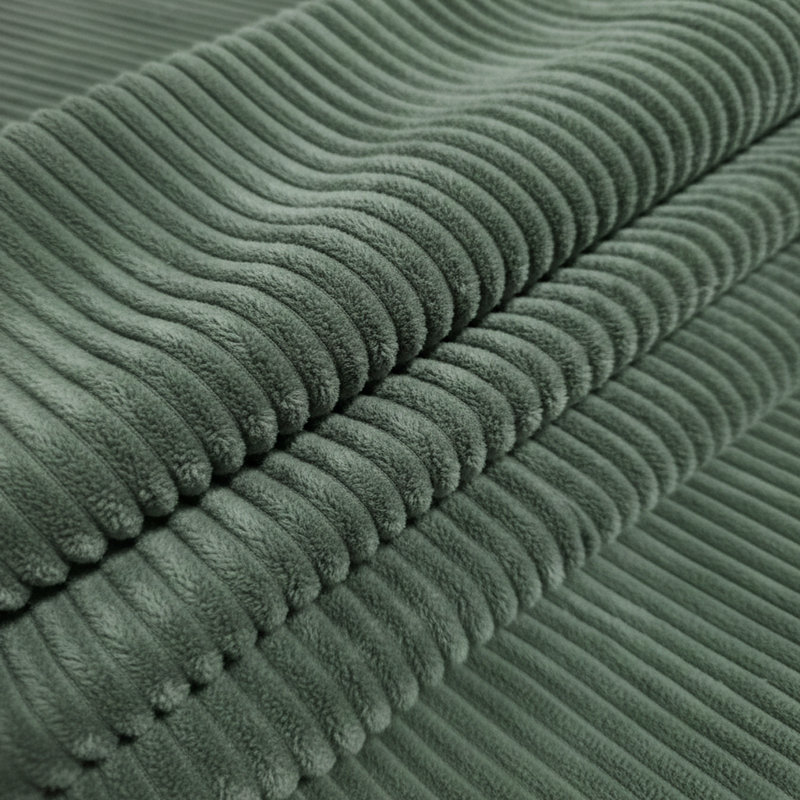 Aronas 79'' Corduroy Loveseat, Dark Green