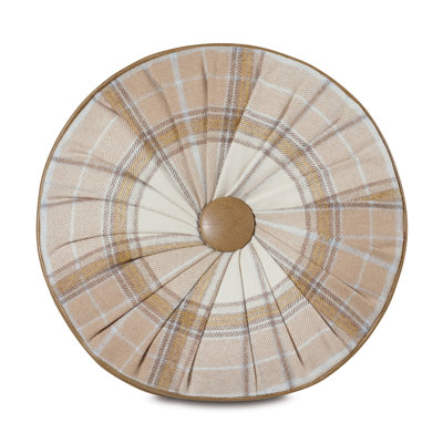 Lodge Buttons Wool Blend Throw Pillow