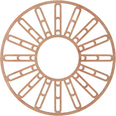 Médaillon de plafond en bois Hale
