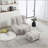 Fluffy Bean Bag Chair with Rupert and Ottoman, Comfortable and Supportive for Adults, Ideal for Living Room and Bedroom-185226383