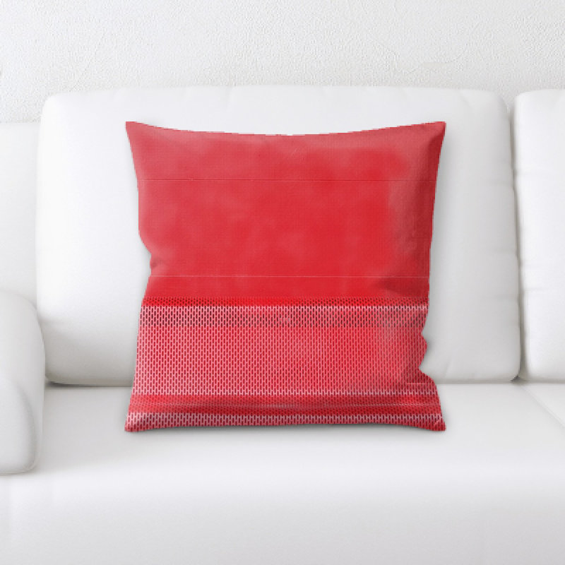 Coussin décoratif rouge Lamar