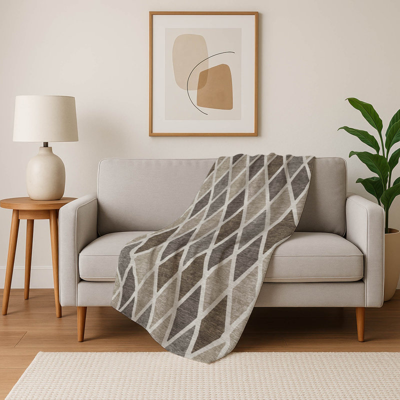 Jeté en sherpa Addison ASB887, Beige
