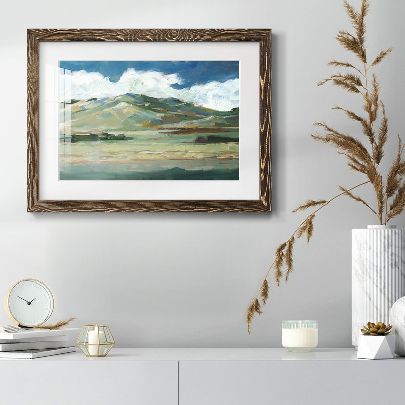 Western Sky II, reproduction d'art encadrée, Noyer, H 26 po x l 38 po x P 1,5 po