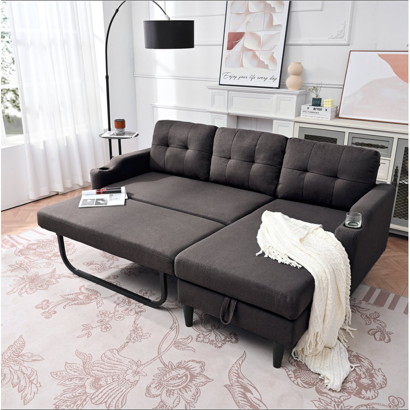 Sofa, Brown Fabric