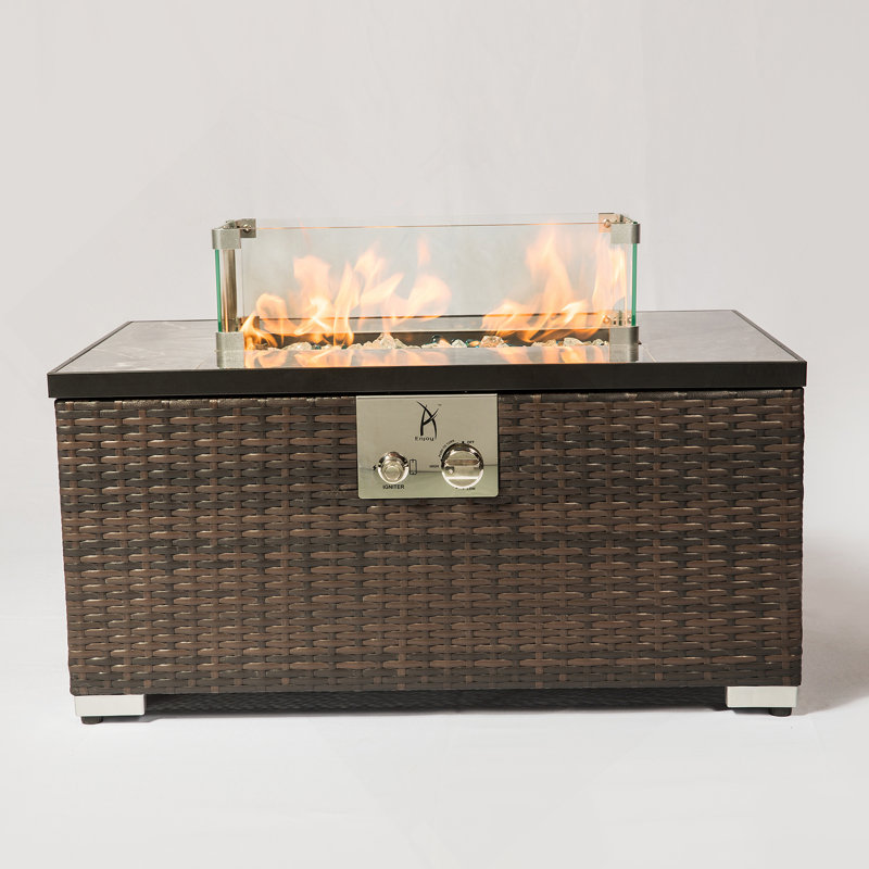 Pare-vent carré moderne en verre pour table de feu carrée