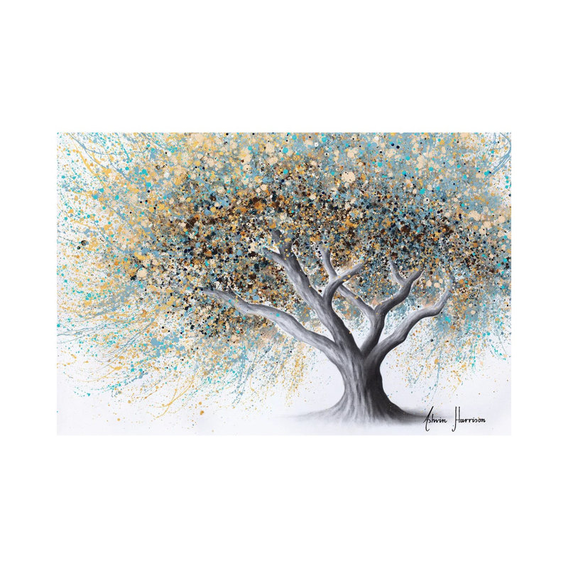 Spotted Teal Tree - Gallery-Wrapped Canvas Giclée