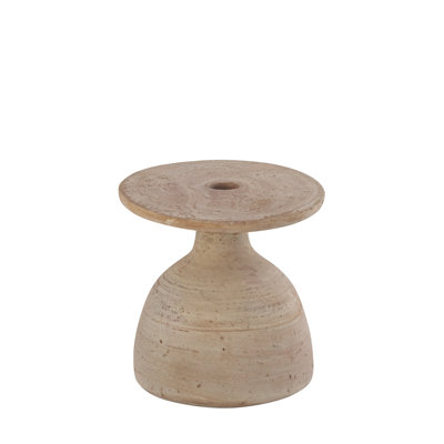 Terracotta  Candle Holder Dia 6" X 6.5" H