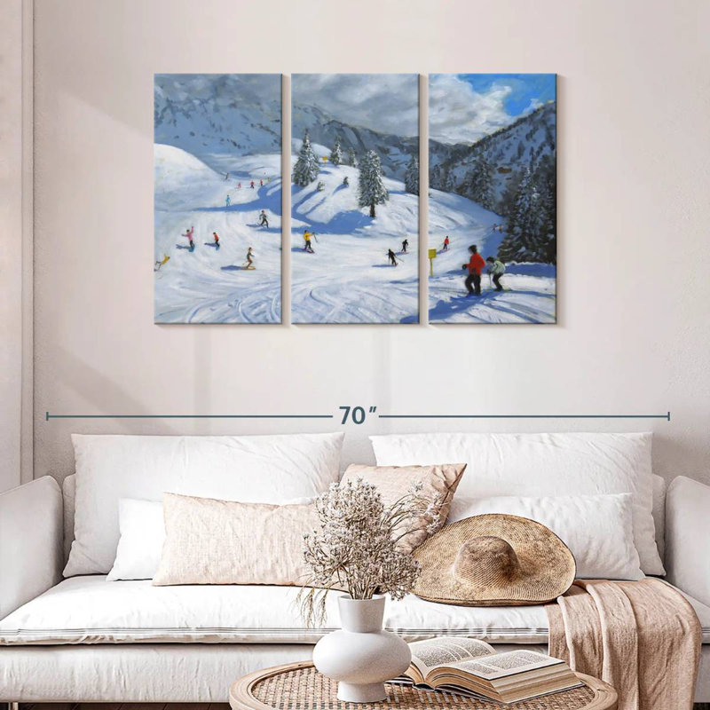 Sireci skiant à Kitzbuhel, H 28 po x l 45 po