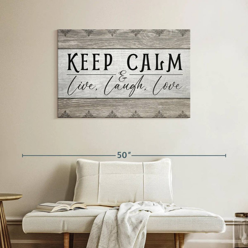 Tergel Keep Calm Patterned Typography, 26" H x 39" W